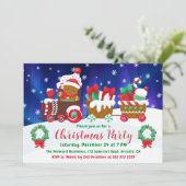 Festive Gingerbread Christmas Train Invitation (Debout devant)