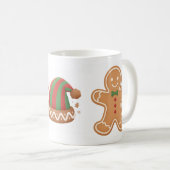 Festive Gingerbread & Elf Hat Christmas Mug (Devant droit)