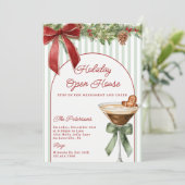 Festive Gingerbread Martini Holiday Open House Kaart (Staand voorkant)