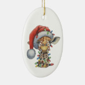 Festive Giraffe Keramisch Ornament (Rechts)