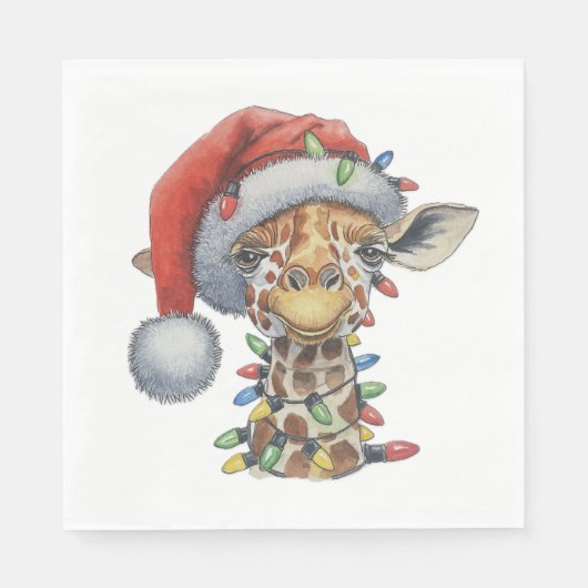 Festive Giraffe Servet (Voorkant)