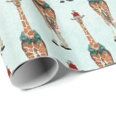FESTIVE GIRAFFE Wrapping Paper Cadeaupapier (Rol Hoek)