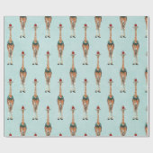 FESTIVE GIRAFFE Wrapping Paper Cadeaupapier (Vlak)