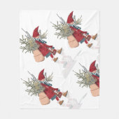 Festive Gnome Christmas Fleece Blanket – Cozy (Voorkant)
