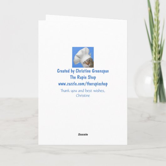 Festive Goat Birthday Kaart (Achterkant)