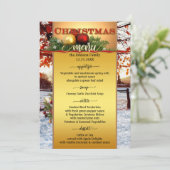 Festive Gold Artistic Kerstmenu Menu (Staand voorkant)