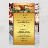 Festive Gold Artistic Kerstmenu Menu (Voorkant)