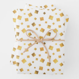 Festive Gold Confetti Gift Inpakpapier Vel