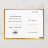 Festive Gold Fireworks Modern Fun Script Business Briefkaart (Achterkant)