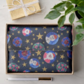 Festive Gold Glitter Stars Ornaments Waterverf Tissuepapier (Geschenk)