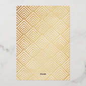 Festive Gold Script Merry Kerstmis Rood Folie Feestdagenkaart (Achterkant)