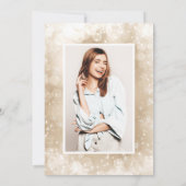 Festive Gold white snow elegant chic suikerzoet 16 Kaart (Achterkant)