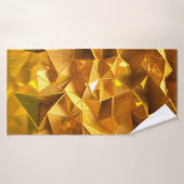 Festive golden background with triangles, bathroom (Serviette de bain)