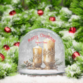 Festive Golden Merry Christmas Candles Keepsake  (Noël)