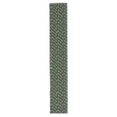 Festive Green and Gold Reindeer Table Runner Lange Tafelloper (Voorkant)