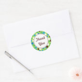 Festive Green Bedankt Stickers (Envelop)