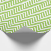 Festive Green Chevron Wrapping Paper Cadeaupapier (Hoek)