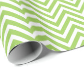 Festive Green Chevron Wrapping Paper Cadeaupapier (Rol Hoek)