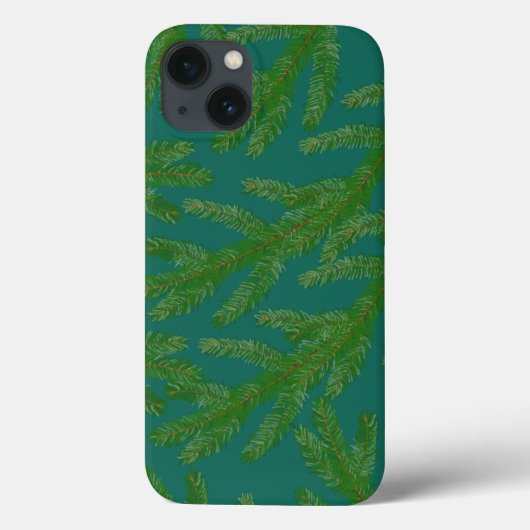 Festive Green fir tree filies and twigs Case-Mate iPhone Case (Achterkant)