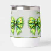 Festive Green Furry Bow-Lights Naughty ou Nice (Droite)