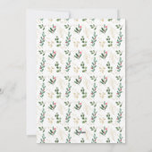 Festive Green Gold Foliage Pine Waterverf Floral Feestdagenkaart (Achterkant)