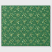 Festive Green Kerstmis Cadeaupapier (Vlak)
