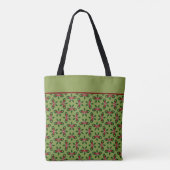 Festive Green & Red Holiday Tote Bag (Dos)