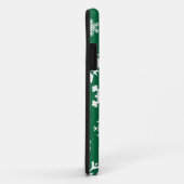 Festive Green Snowflakes Kerstfeestdag Patroon Case-Mate iPhone Case (Achterkant/rechts)
