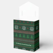 Festive Green Tree Ugly kerstSweater Party Bedankdoosjes (Geopend)