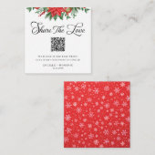 Festive Greenery Holiday Wedding Share The Love Informatiekaartje (Voorkant / Achterkant)