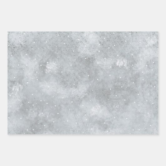 Festive Grey Photo Snowflake-kerstscript Inpakpapier Vel (Voorkant 3)