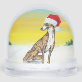 festive greyhound sneeuwbol (Achterkant)