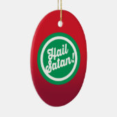 Festive Hail Satan Keramisch Ornament (Rechts)