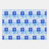 Festive Hanukkah Menorah Glitter Inpakpapier Vel (Voorkant)