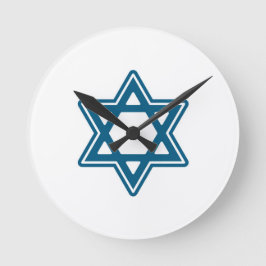 Festive Hanukkah Single Star Acrylic Wall klok