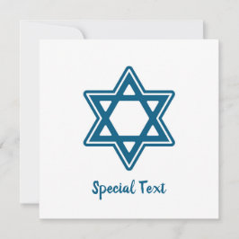 Festive Hanukkah Single Star v2 Folded Kaart