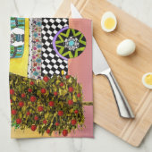 Festive Happy Camper Travel Trailer Serviette de c (Quart Plié)