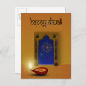 Festive Happy Diwali - Briefkaart (Voorkant / Achterkant)