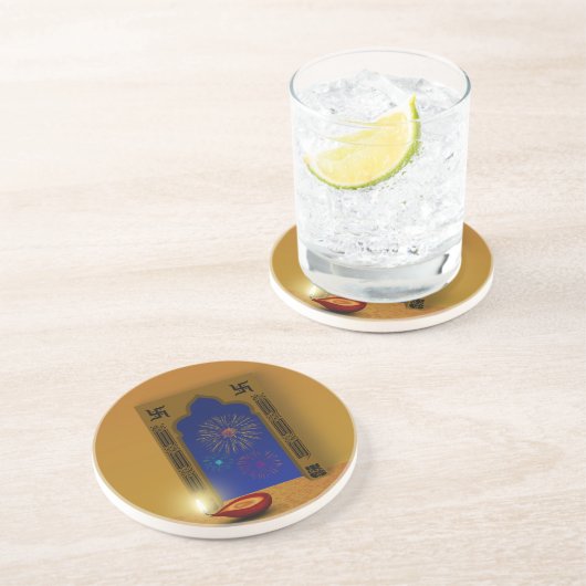 Festive Happy Diwali Fireworks - Dessous de verre  (Côté)