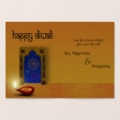 Festive Happy Diwali Fireworks Folie Wenskaart Folie Kaarten (Binnen)