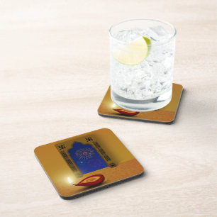 Festive Happy Diwali Fireworks - Plastic Onderzett Bier Onderzetter