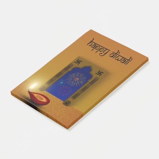 Festive Happy Diwali Fireworks - Post-it® Notes (Incliné)