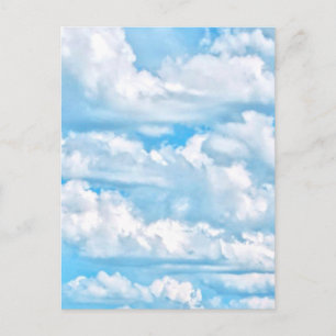 Festive Happy Sunny Clouds Achtergrond Briefkaart