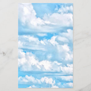 Festive Happy Sunny Clouds Achtergrond Flyer
