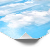 Festive Happy Sunny Clouds Achtergrond Foto Afdruk (Hoek)