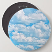 Festive Happy Sunny Clouds Achtergrond Ronde Button 6,0 Cm (Voorkant /achterkant)