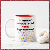 Festive Happy Vaderdag Tweekleurige Koffiemok