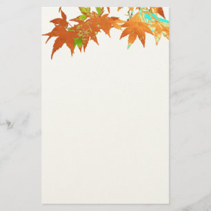 Festive Herfst Gold Japanse aple Leaves Canopy Briefpapier