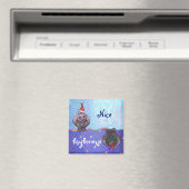 Festive Hippo Naughy Nice Dishwasmachine Magnets Magneet (Insitu (Vaatwasser))