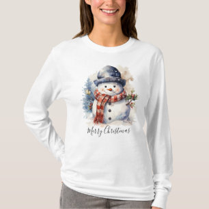 Festive hiver Snowman Noël T-shirt